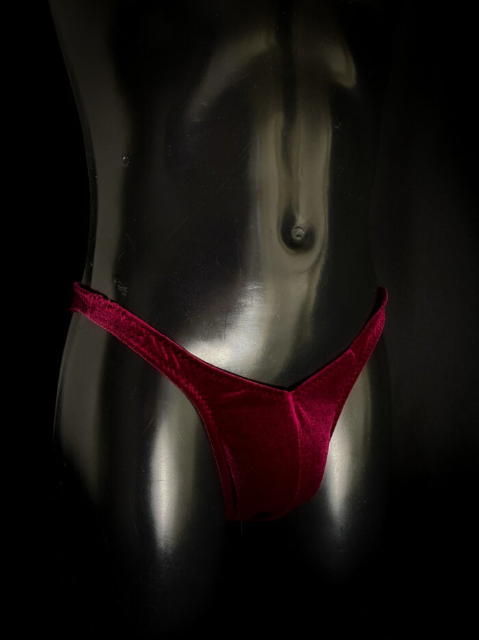 Men trunk Burgundy velvet